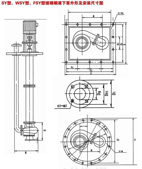 FSY型、WSY型立式玻璃鋼液下泵